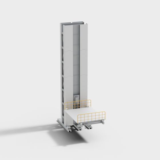 Sleek Low-Poly Elevator 3D Model