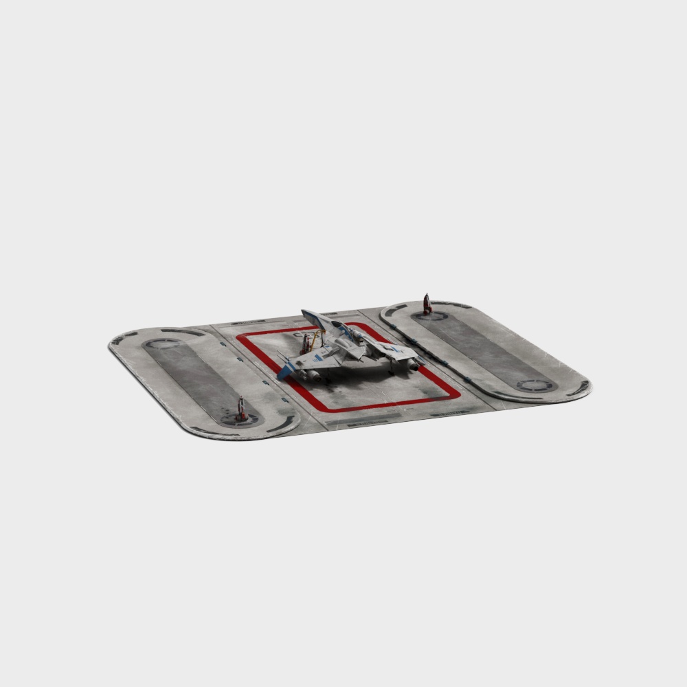 Futuristic Airport Helipad 3D model
