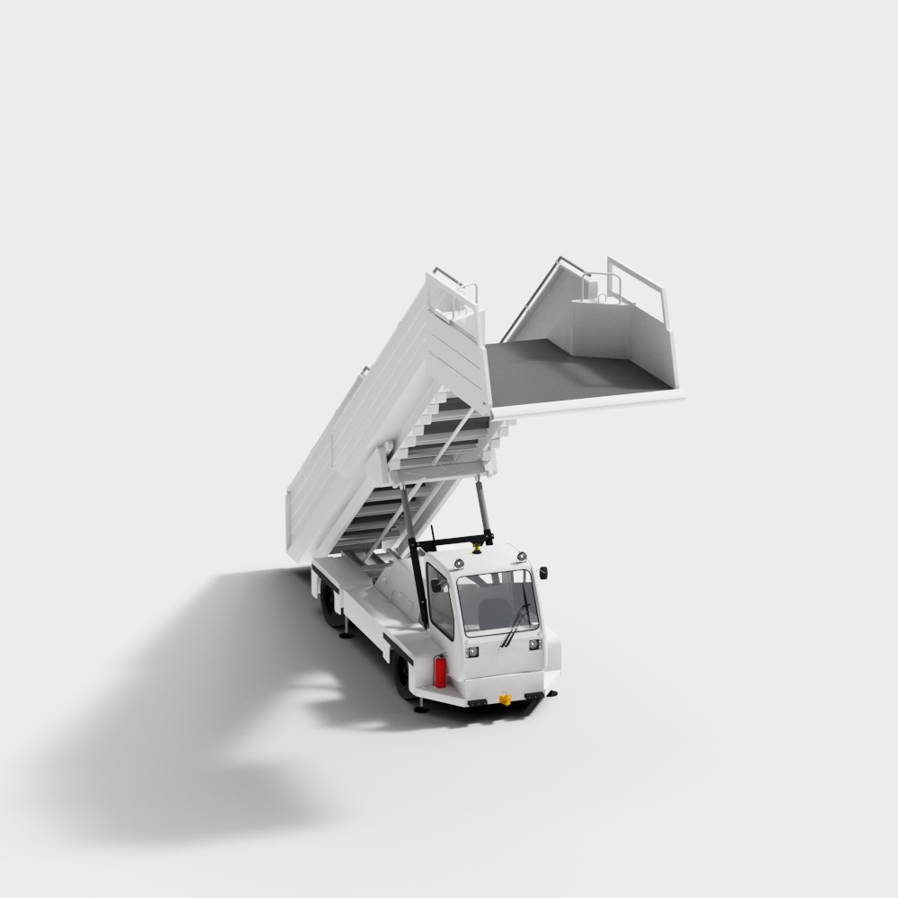 Low-Poly Style Dump Truck 3D model