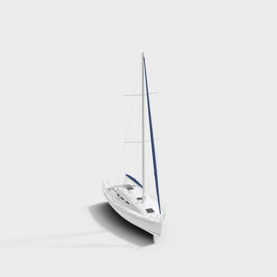 Sail Away in Style: Classic Yacht 3D model