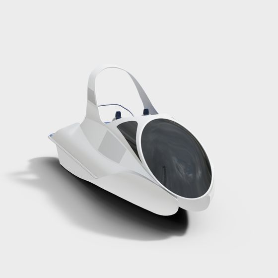 Futuristic Low-Poly Aircraft 3D Model