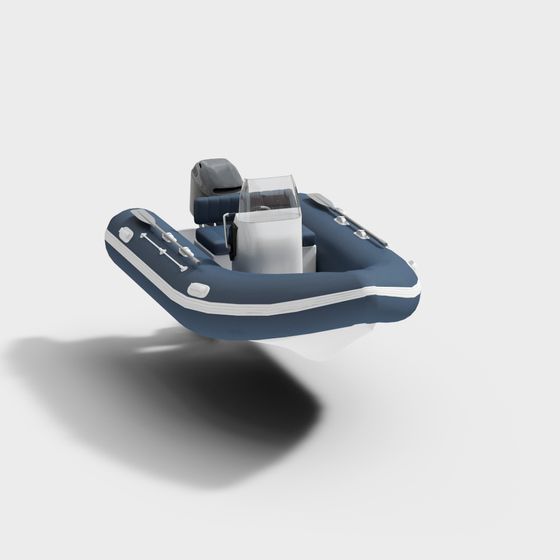 Modern Inflatable Boat 3D model