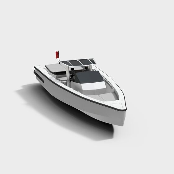 Sleek Speedboat 3D model for Creative Projects