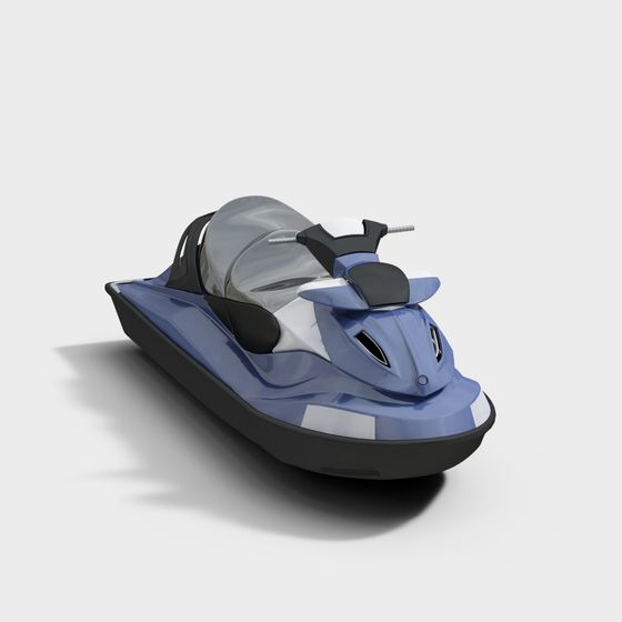 Futuristic Low-Poly Jet Ski 3D model