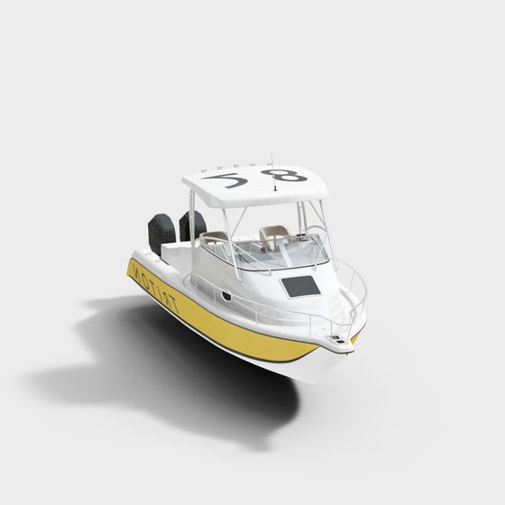 Stylish Speedboat 3D model for Creative Projects