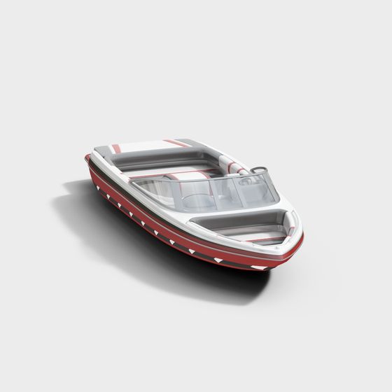 Sleek Speedboat 3D model for Creative Projects