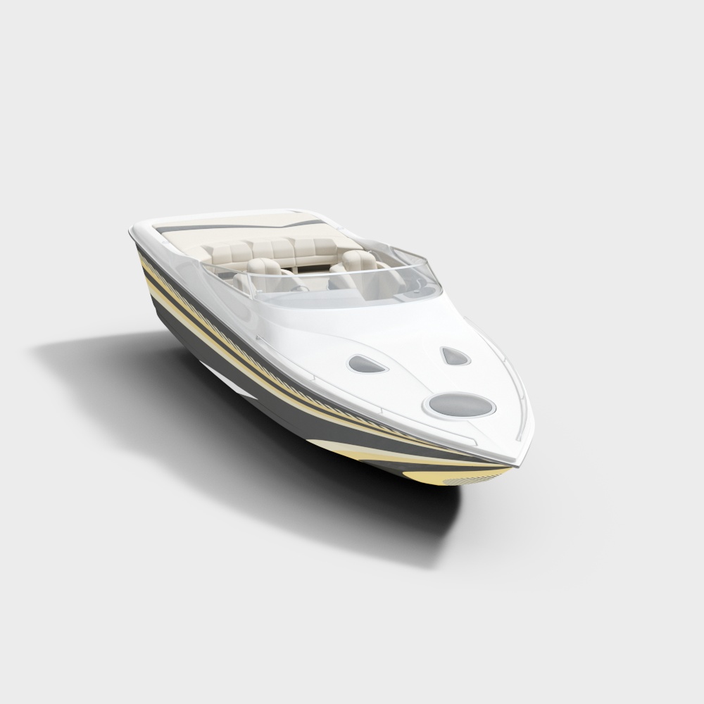 Luxurious Sunlit Yacht 3D model