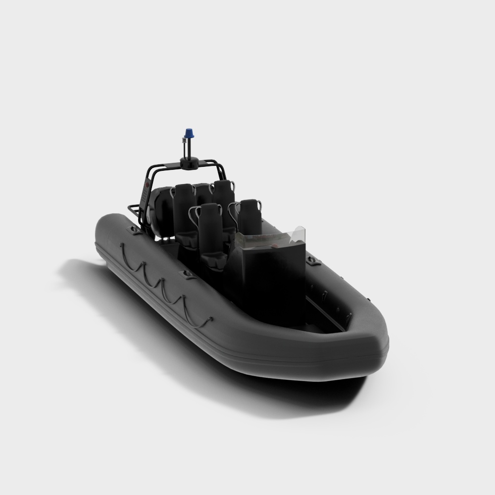 Modern Inflatable Boat 3D model