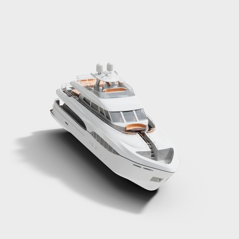 Sleek Luxury Yacht 3D model