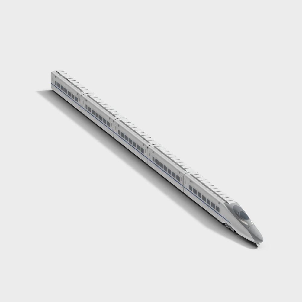 High-Speed Train 3D model for Urban Settings