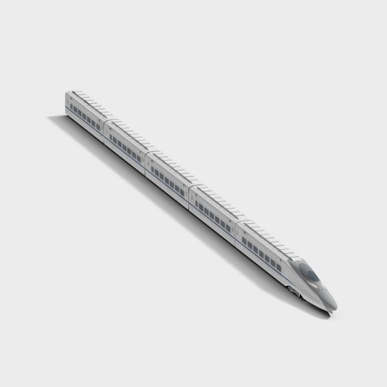 High-Speed Train 3D model for Urban Settings