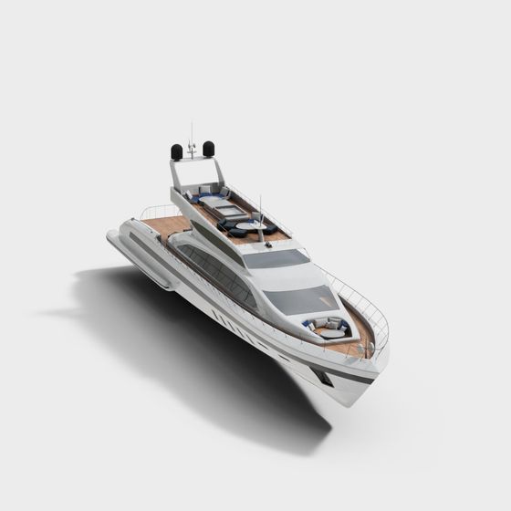 Low Poly Modern Yacht 3D model - Serenity