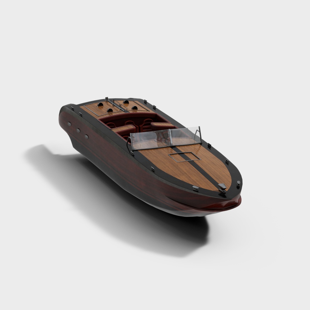 Vintage Speedboat 3D model for Adventure