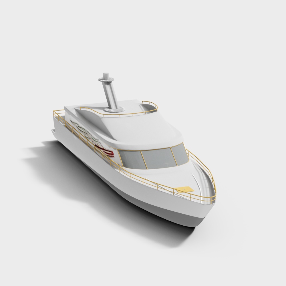Sleek Yacht 3D model