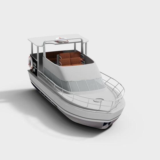 Urban Pontoons: A Modern Watercraft 3D model