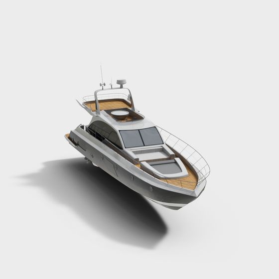 Sleek Luxury Yacht 3D model
