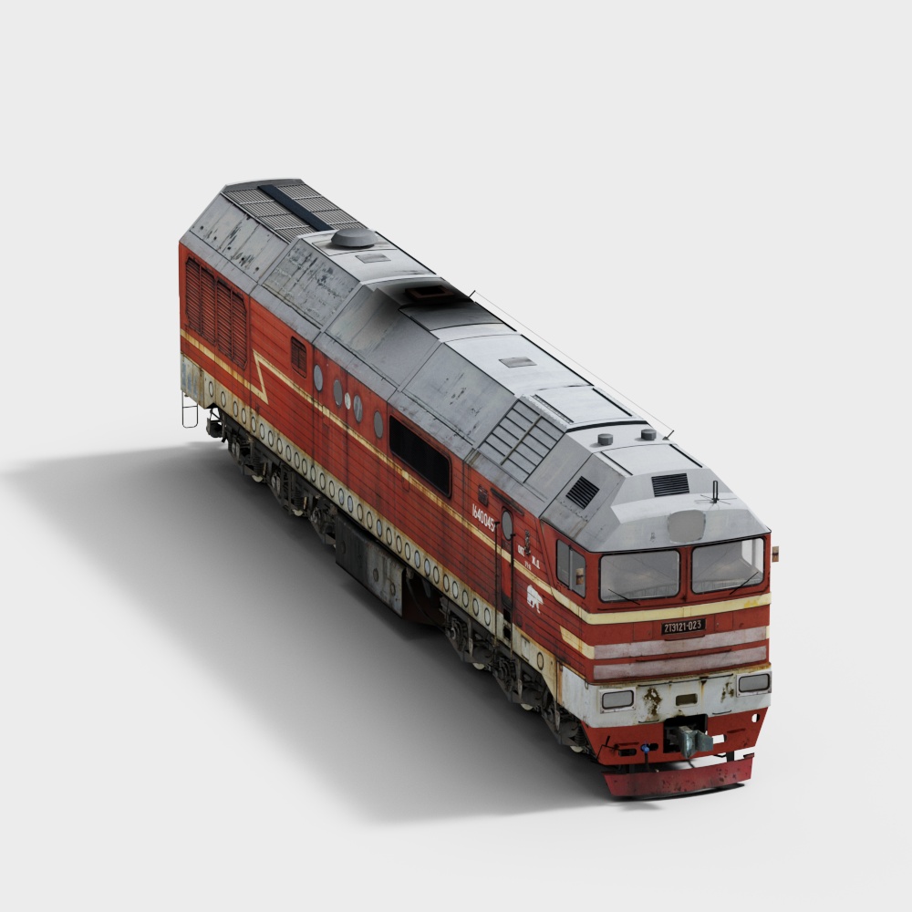 Vintage Locomotive 3D model