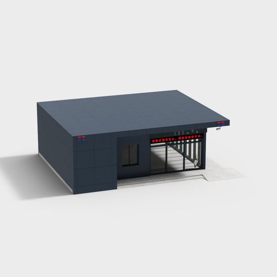 City Police Station 3D model for Urban Spaces