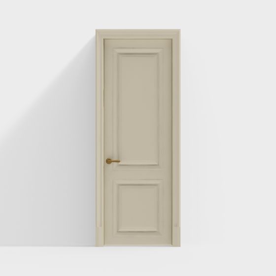 Elegant Low-Poly 3D Door Model for Modern Interiors