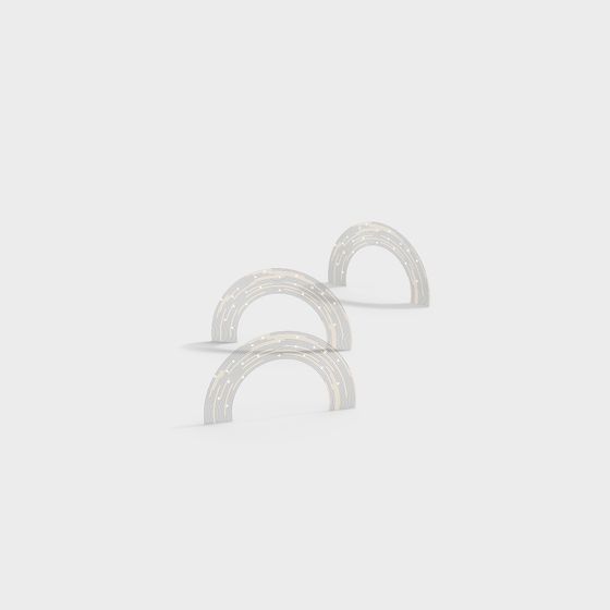 Elegant Low-Poly Rainbow 3D Model