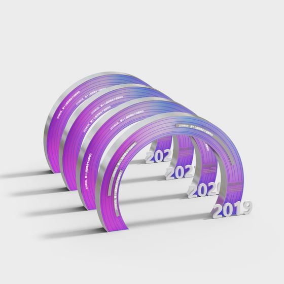 Futuristic Time Tunnel 3D model