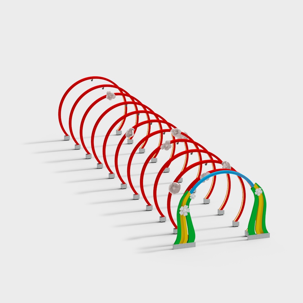 Vibrant Rainbow Arch 3D model