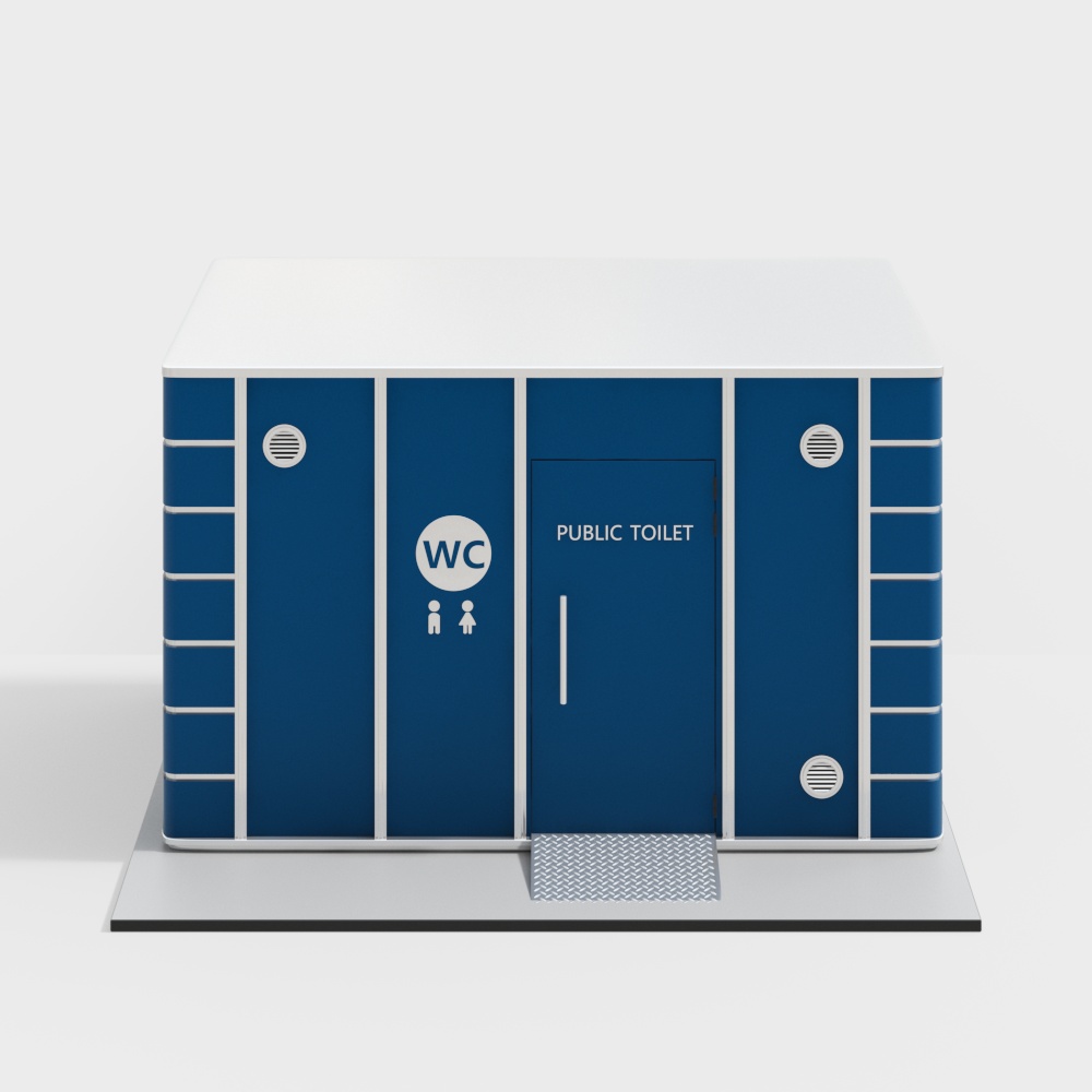 Outdoor portable public toilet
