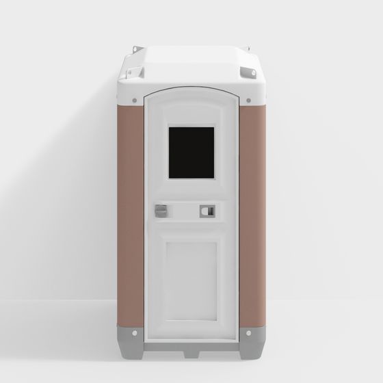 Unique Mobile Toilet 3D model for Urban Designs