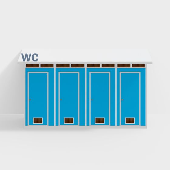 Modern Small Public Toilet 3D model