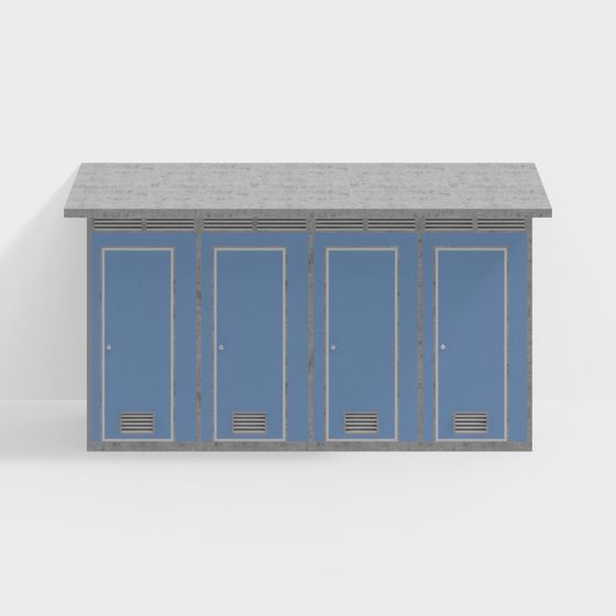 Urban Cottage Low-Polygon 3D model