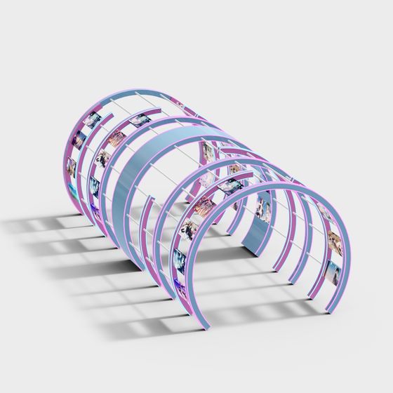 Futuristic Neon Pathway 3D model