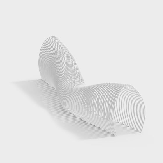 Stylish Streamlined Chair 3D model for Modern Spaces