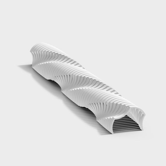 Elegant Wave Bridge 3D model