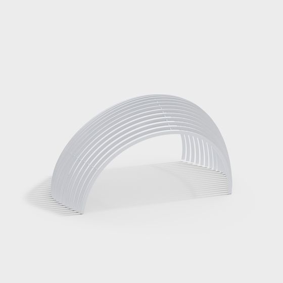 Modern Arch Structure Low-Poly 3D model