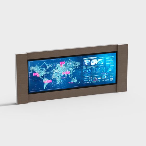 Futuristic Display Screen 3D model