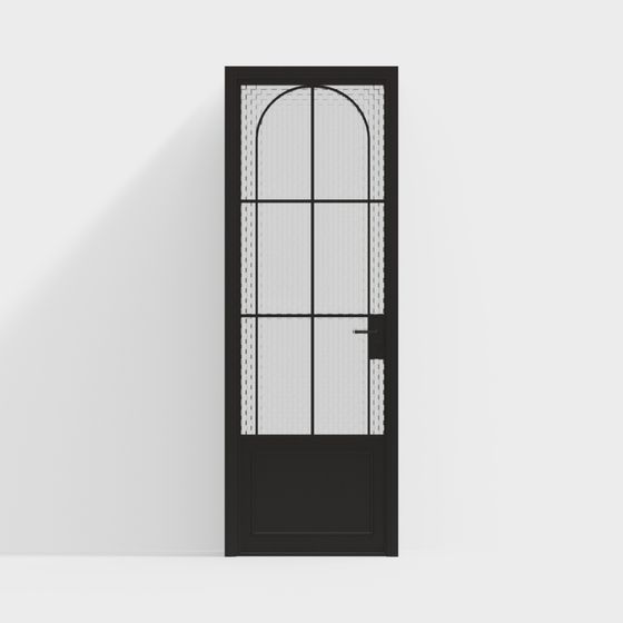 Elegant Low-Poly Modern Door 3D model