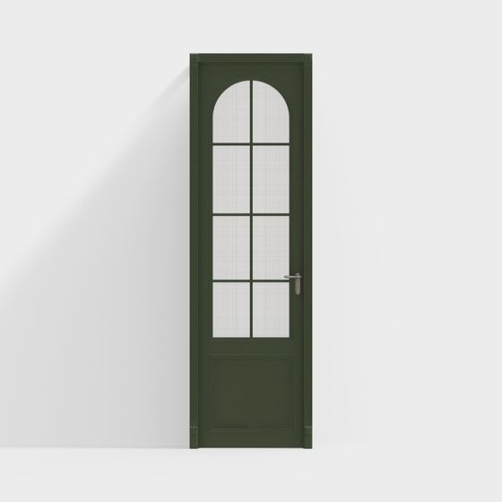 Vintage Modern Green Door 3D Model