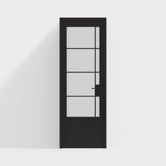 Sleek Minimalist Door 3D model for Creative Projects