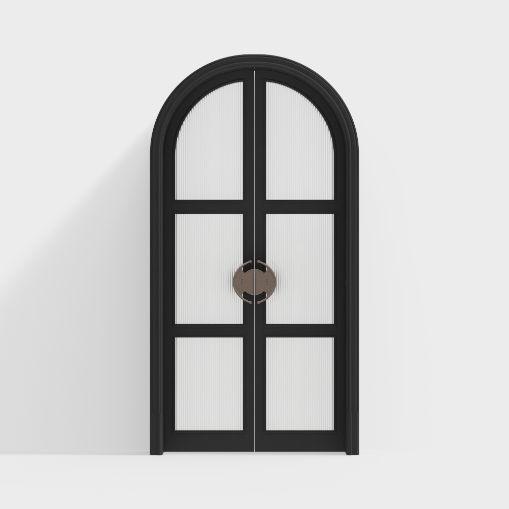 French Changhong glass arched double doors