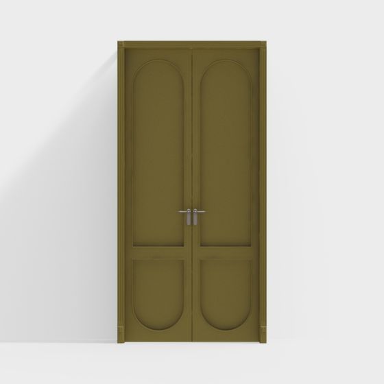 Olive Green Double Arch Door 3D model