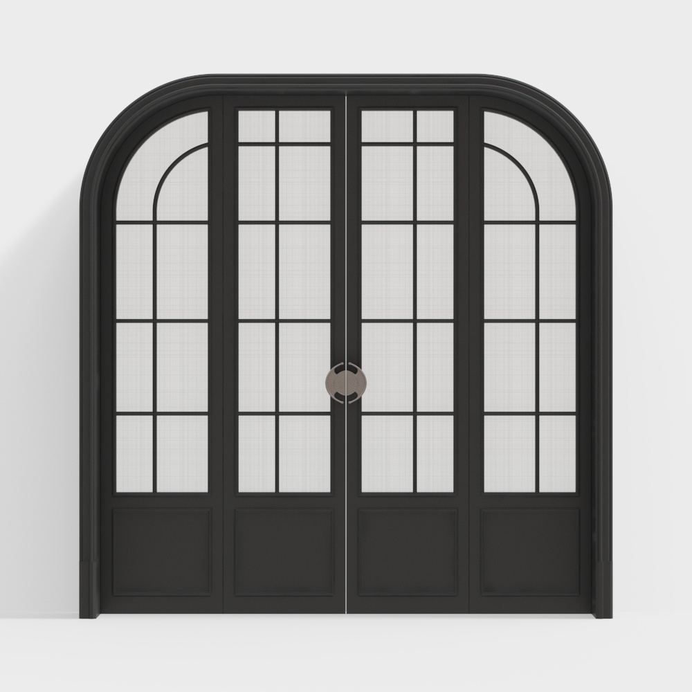 Elegant Arched Double Door 3D model