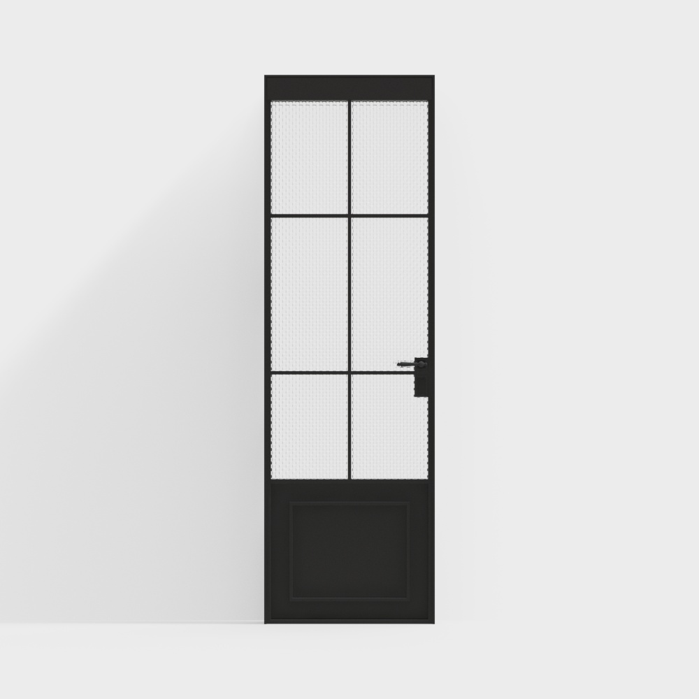 Modern black bathroom door