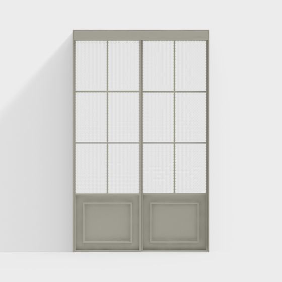 Industrial Style Double Door 3D model