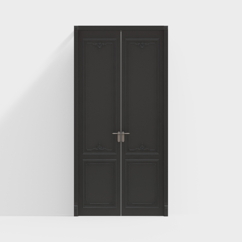 French black double doors