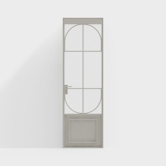 Stylish Low-Poly 3D Door Model