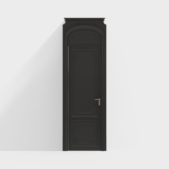 Elegant Door Low Poly 3D Model