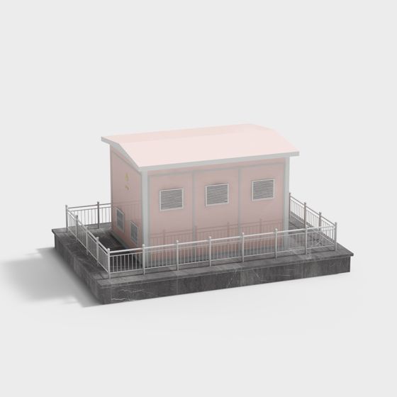 Protective fence type transformer box