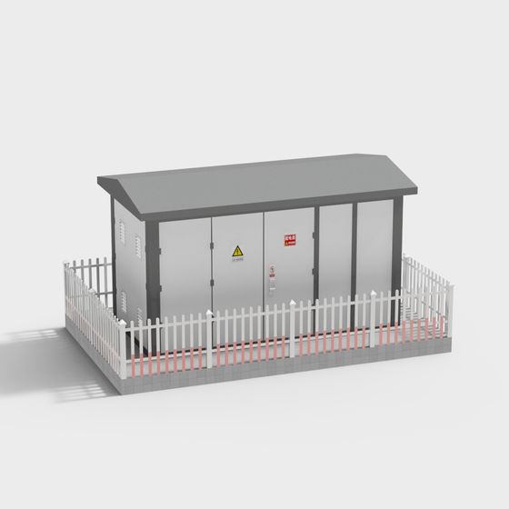 Protective fence type transformer box