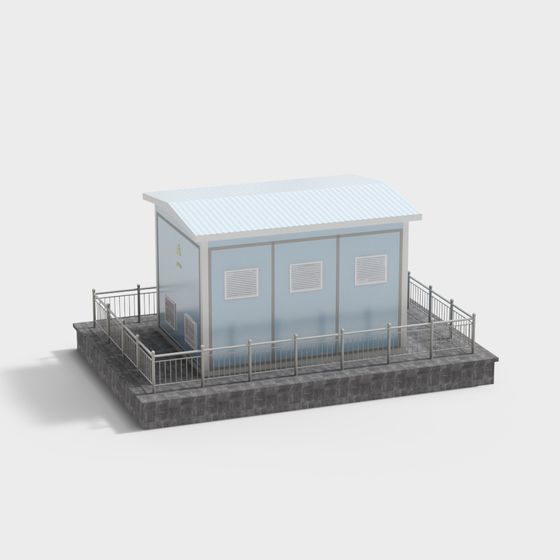 Protective fence type transformer box