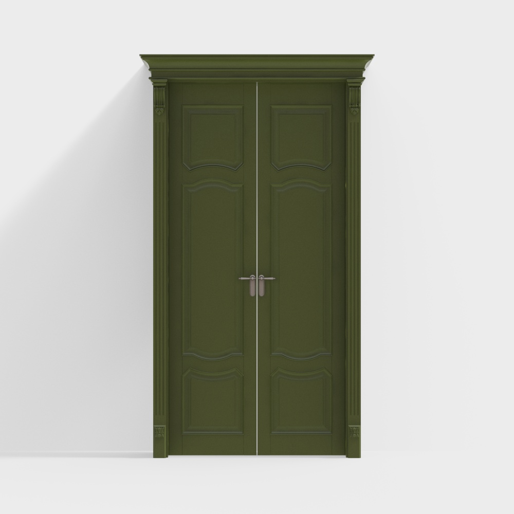 French green double doors